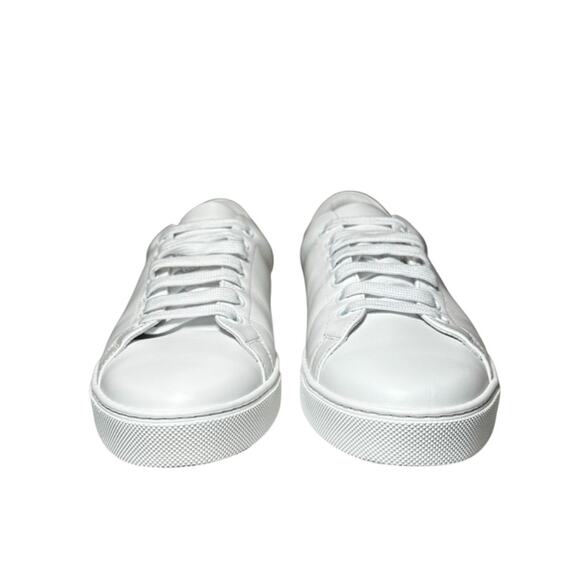 Burberry Men's White Leather Logo Low Top Designer Sneakers Shoes Size 41.5 - Picture 4 of 10